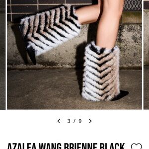 AZALEA WANG BRIENNE BLACK FUR HIDDEN WEDGE BOOTIE - 11